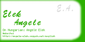 elek angele business card